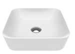 Ultra Aufsatwascbecken Quadratisch Breite: 40 cm Farbe: Weiß