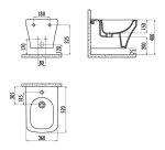 Solo Hänge Bidet ohne Armatur Farbe: Weiß – Bild 3