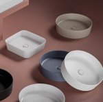 Ultra Aufsatwascbecken Quadratisch Breite: 40 cm Farbe: Cappuciono Matt – Bild 2