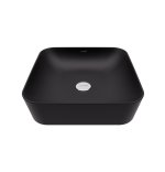 Ultra Aufsatwascbecken Quadratisch Breite: 40 cm Farbe: Schwarz Matt
