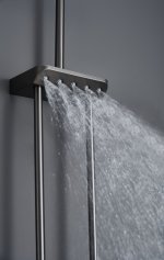 Piano Säulenduschsystem mit Thermostat Farbe: Metallic Grau – Bild 12