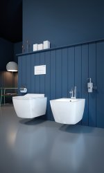 Elegant Hänge-Bidet ohne Armatur Farbe: Weiß – Bild 3