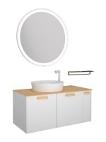 Elata LED Spiegel Rund Ø 85 cm Farbe: Weiß – Bild 7
