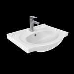 Etol Solo-Waschbecken Rechteckig Breite: 55 cm Farbe: Weiß – Bild 2