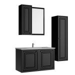 Kayra Hochschrank mit Türenfront Breite: 30 cm Farbe: Antrazit Matt – Bild 2
