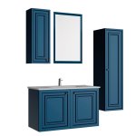 Kayra Hochschrank mit Türenfront Breite: 30 cm Farbe: Saphir Matt – Bild 2