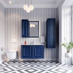 Kayra Hochschrank mit Türenfront Breite: 30 cm Farbe: Saphir Matt – Bild 3