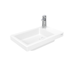 Elmas Einbauwaschbecken Rechteckig Breite: 50 cm Farbe: Weiß