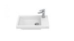 Elmas Einbauwaschbecken Rechteckig Breite: 50 cm Farbe: Weiß – Bild 3