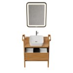 Truva LED Spiegel Breite: 55 cm Farbe: Schwarz/Massiv – Bild 2