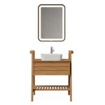 Truva LED Spiegel Breite: 55 cm Farbe: Schwarz/Massiv – Bild 4