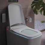 Vitra V-Care Prime Dusch-WC, VitraFlush, VitraClean, spülrandlos, antibakteriell, weiß – Bild 5