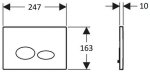 Drop Betätigungsplatte 2-Mengentechnik Breite: 26,4 cm Farbe: Grau Matt – Bild 2