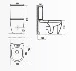 Stand-WC-SET Grande, Farbe: Weiß – Bild 2