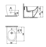 Mare Stand Bidet ohne Armatur Farbe: Weiß – Bild 2