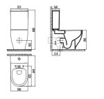 Stand-WC-SET Mare, Farbe: Weiß – Bild 3