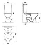 Stand-WC-SET Pitta, Farbe: Weiß – Bild 3