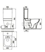 Stand-WC-SET Solo, Farbe: Weiß – Bild 2