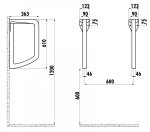 TP Urinal Trennwand Farbe: Weiß – Bild 2