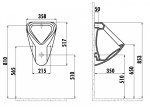 TP Urinal Zulauf von Oben Farbe: Weiß – Bild 2