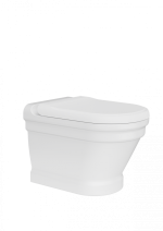 Hänge-WC-SET Antik, inkl. Softclose WC Deckel Farbe: Weiß