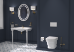 Hänge-WC-SET Antik, inkl. Softclose WC Deckel Farbe: Weiß – Bild 3